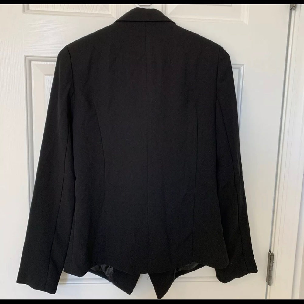 Double Breasted Black Blazer Gold Buttons Gem